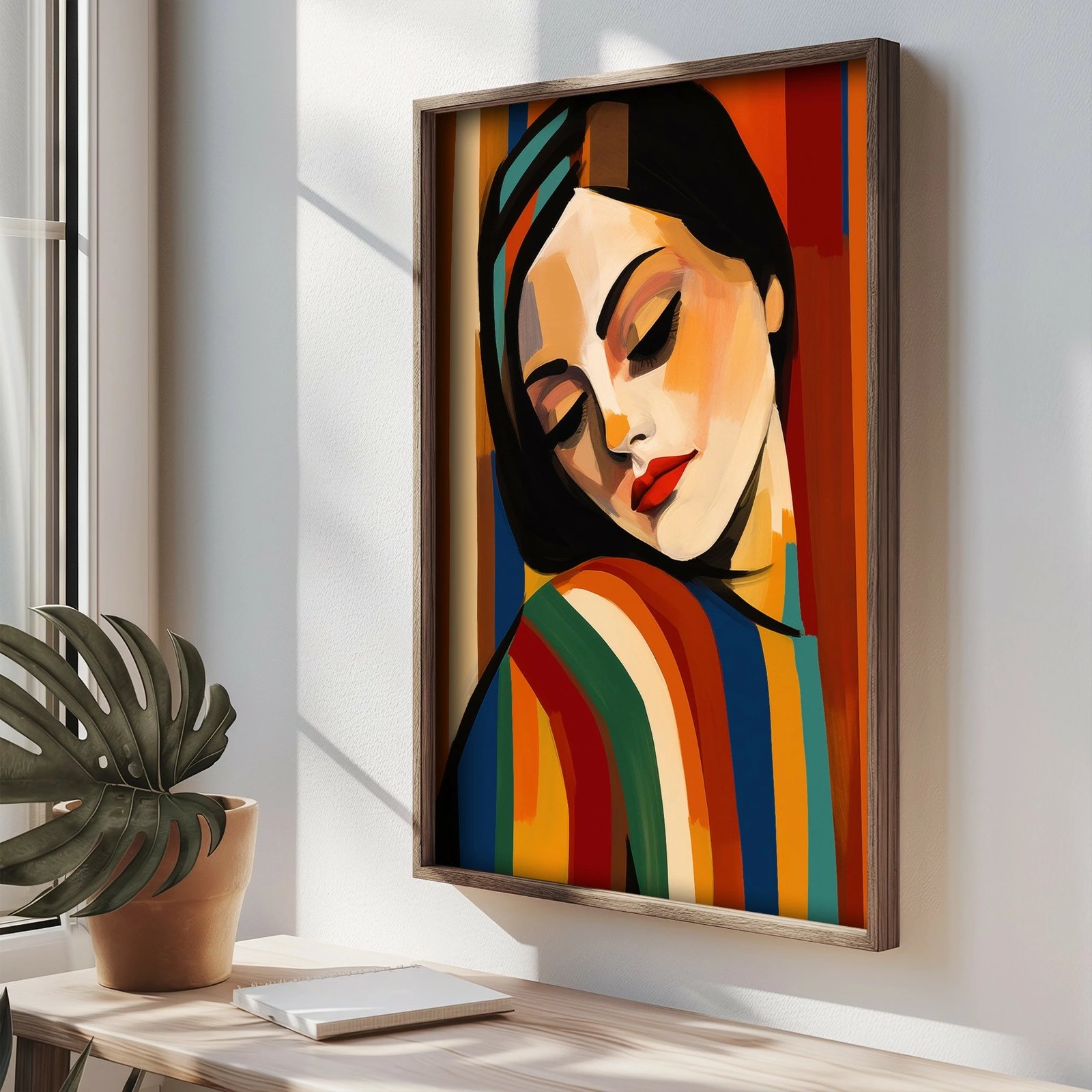 Pikturë dekorative me kornizë MDF, shumëngjyrëshe, Wallity TUN012-XL, 50x70x3.5cm