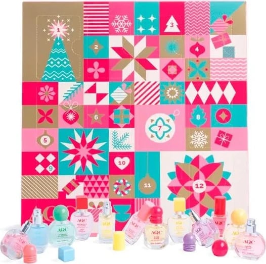 Kalendar adventi me Eau de Parfum unisex IDC Institute Aqc Advent Calendar, 12 copë x 15ml