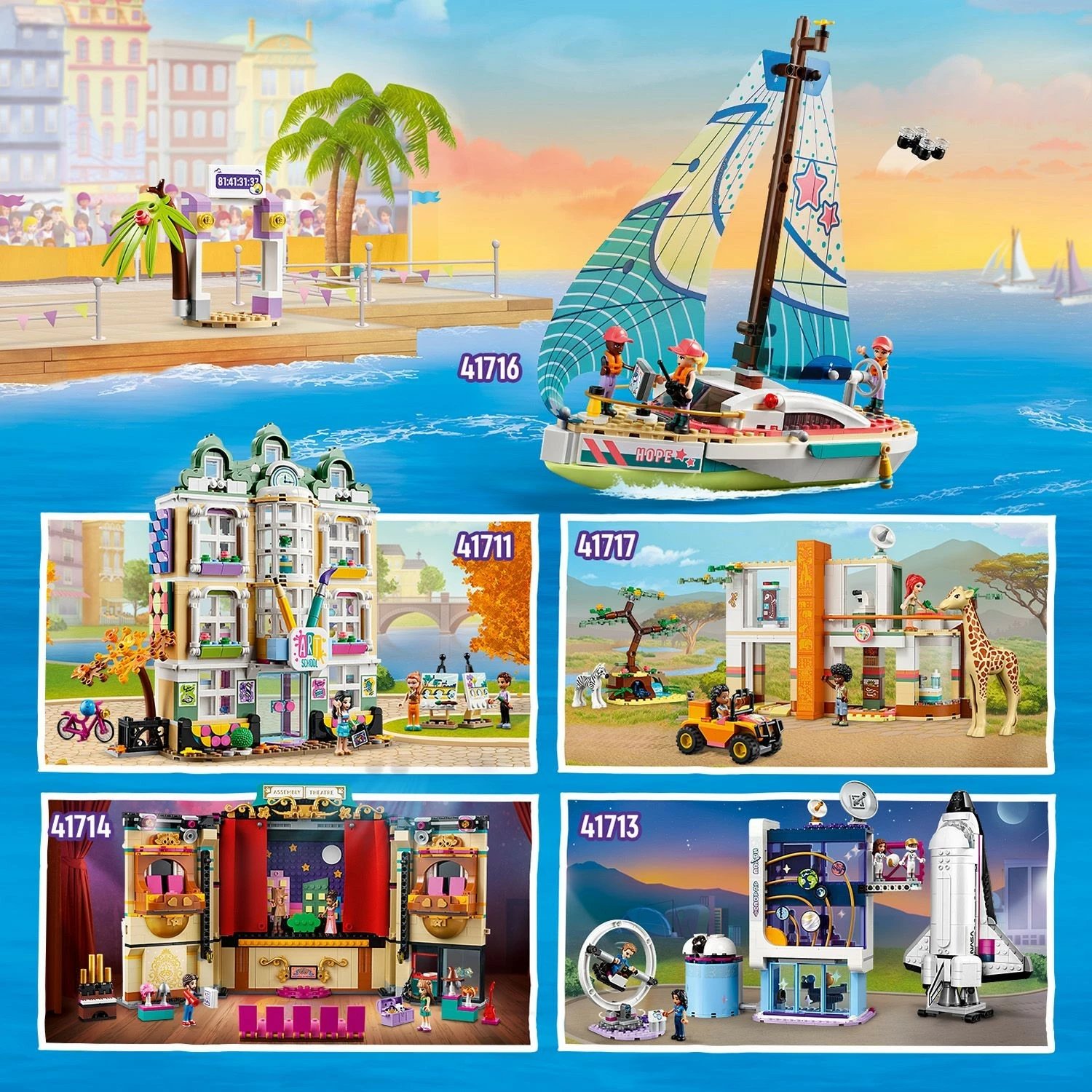 Set ndërtimi LEGO Friends Stephanie's Sailing Adventure, 304 pjesë, plastikë, shumëngjyrëshe