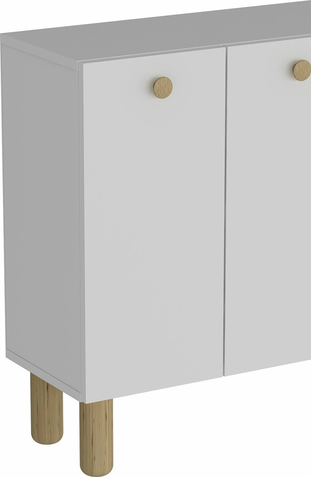 Konsol Skye Decor, Ilay Bohem, e bardhë, lisi safir