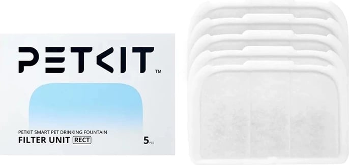 Filtra zëvendësues për fontanë Petkit Eversweet Max, 5 copë, të bardhë