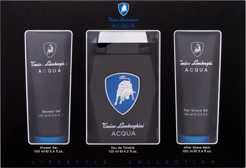Set Eau de Toilette për meshkuj Lamborghini, 125ml + Shower Gel 100ml + Aftershave Balm 100ml