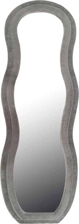 Pasqyrë Glinde, kadife gri, 90x3.5x150cm