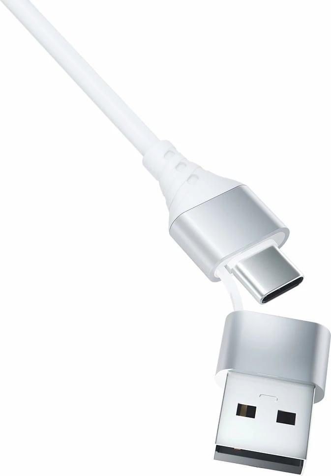 Kabllo 3in1 3mk Hyper Cable, 1.5m, USB-A në USB-C/Micro USB/Lightning, Bardhë