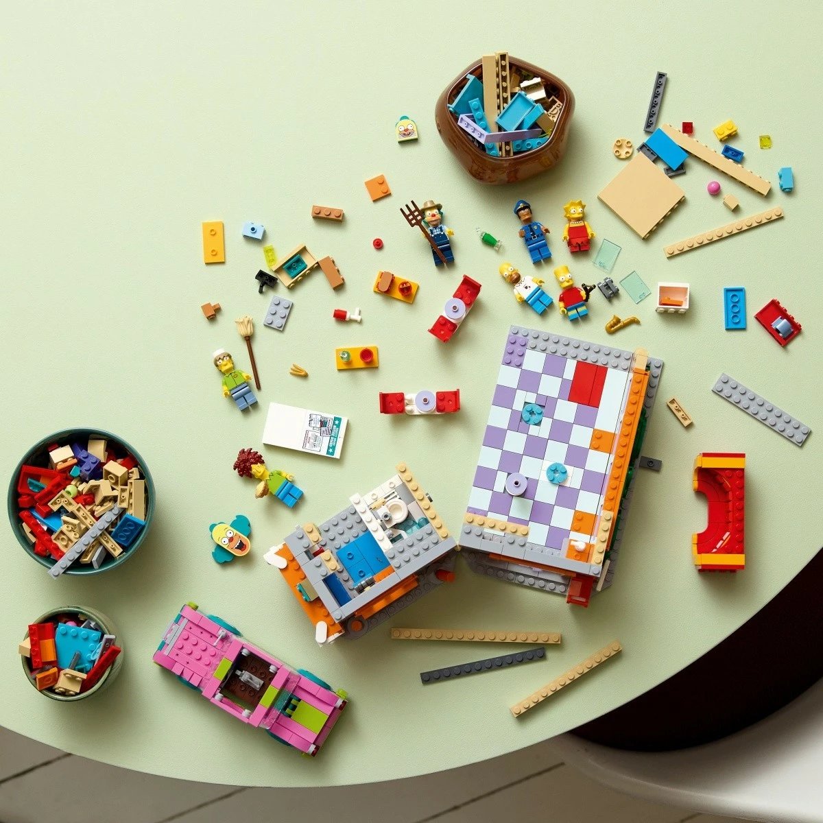 Set ndërtimi LEGO Icons The Simpsons Krusty Burger 10352, 1635 pjesë, për të rritur