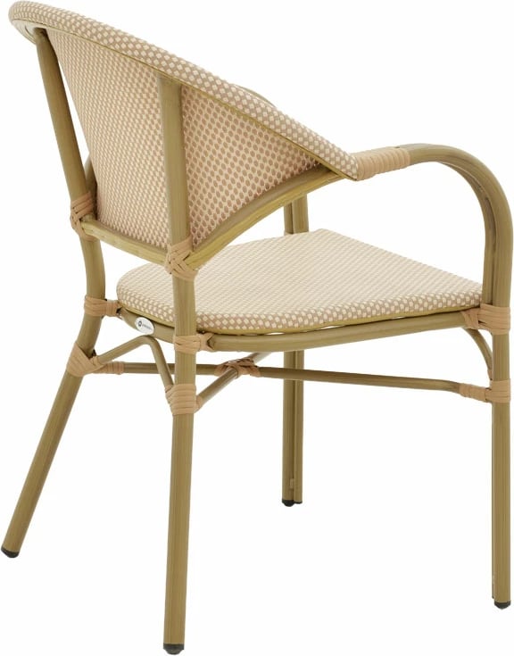 Karrige Elyza alumini natyral-bezhë tekstilene 57x62x84cm