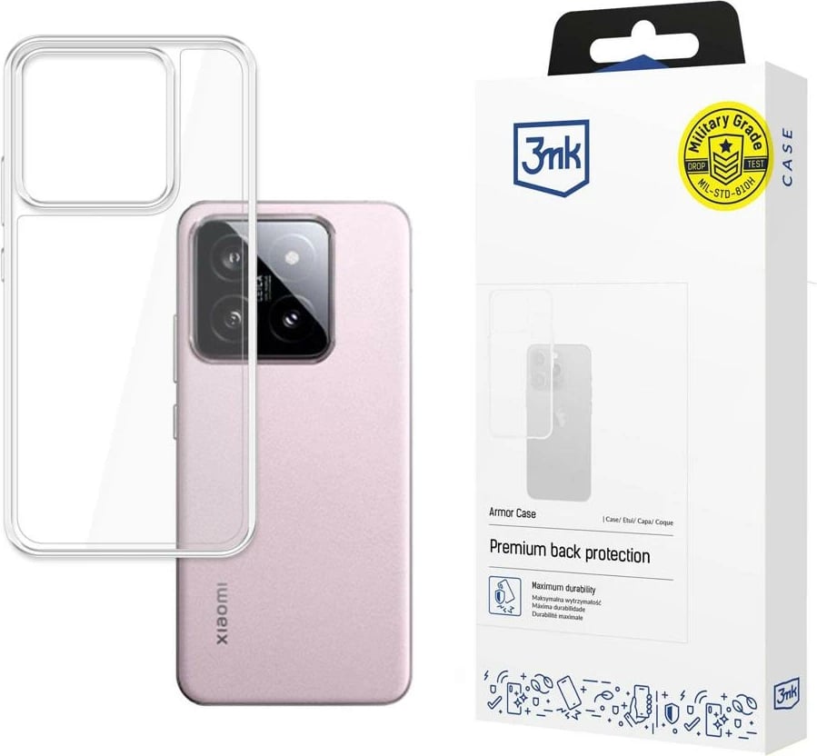 Mbështjellës 3mk Armor Case për Xiaomi 14, transparent