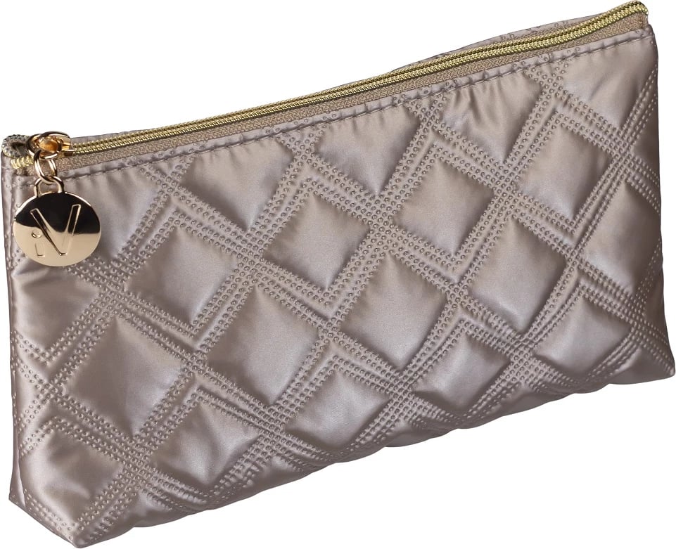 Çantë kozmetike Inter Vion Gold & Black quilted simple gold për femra ari 1 copë