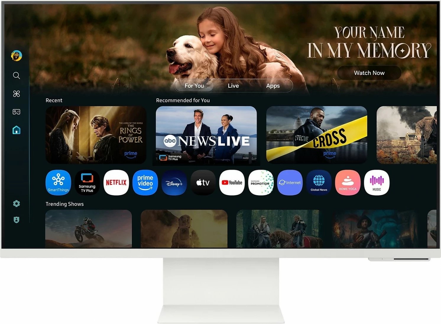 Monitor Samsung Smart M8 LS32FM801UUXDU 32 inç 4K, kamerë, i bardhë