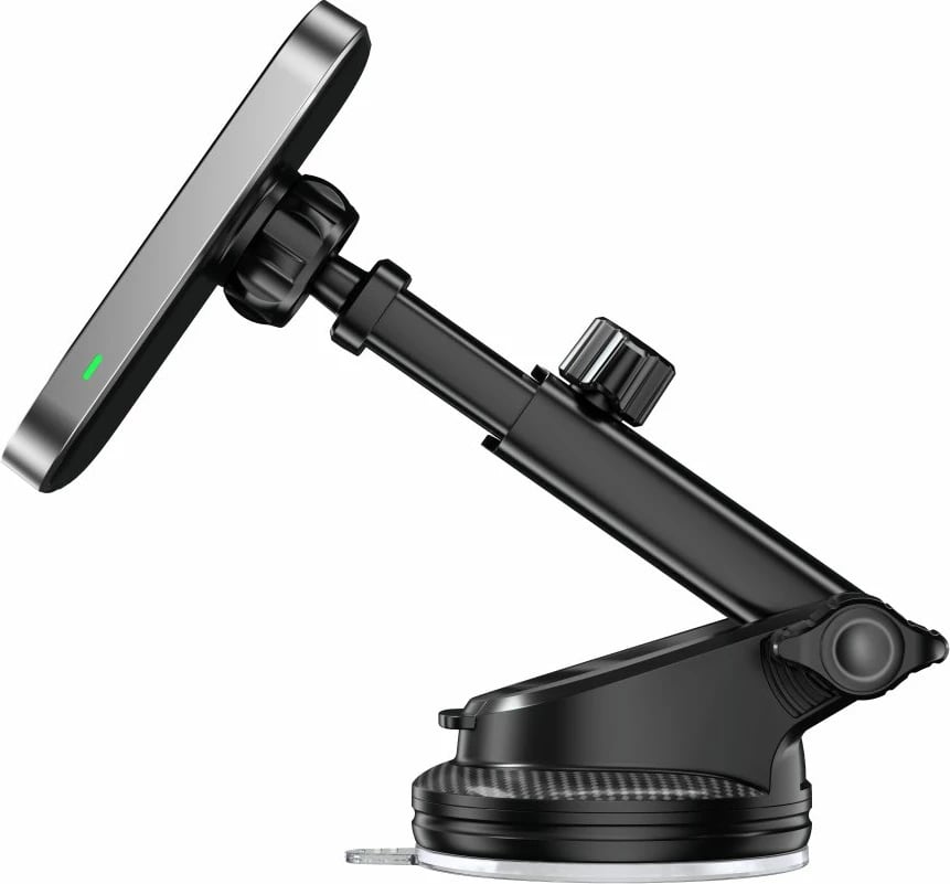 Mbajtëse magnetike për veturë Tech-Protect MM15W-V9 me MagSafe dhe karikim wireless 15W, e zezë