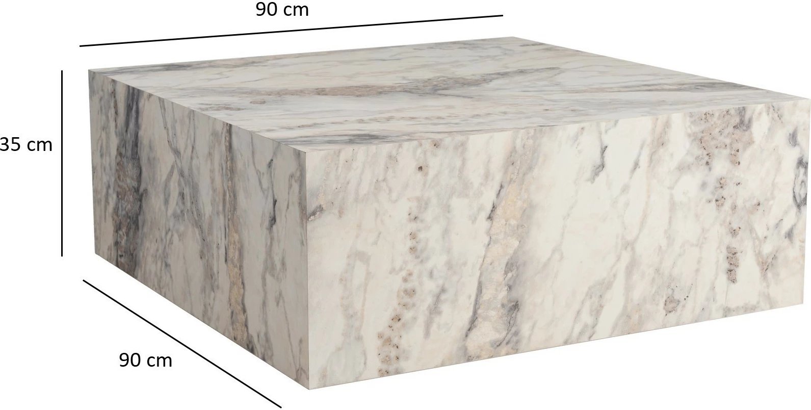 Tavolinë kafeje Nordure, Prizma, ngjyrë Freesia Marble Tavolinë kafeje Nordure, Prizma, ngjyrë Freesia Marble