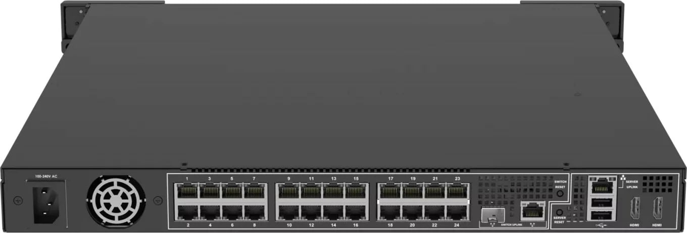 Kasë rrjeti Axis S2224 MK II, 12TB, 24 porta, PoE, 1U, e zezë