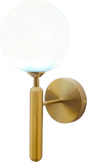 Llambë muri Genka, metalik, ngjyrë ari-bardhë, 15x23x34cm