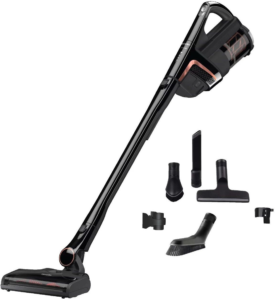 Fshesë elektrike me shkop pa kabllo Miele Triflex HX2 125 Gala Edition 3-në-1, deri 60 min, 2 bateri, Obsidian Black