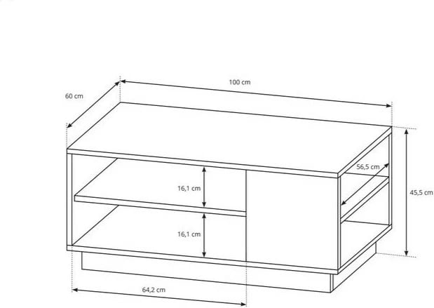 Tavolinë kafeje Acorn, e bardhë Tavolinë kafeje Acorn, e bardhë