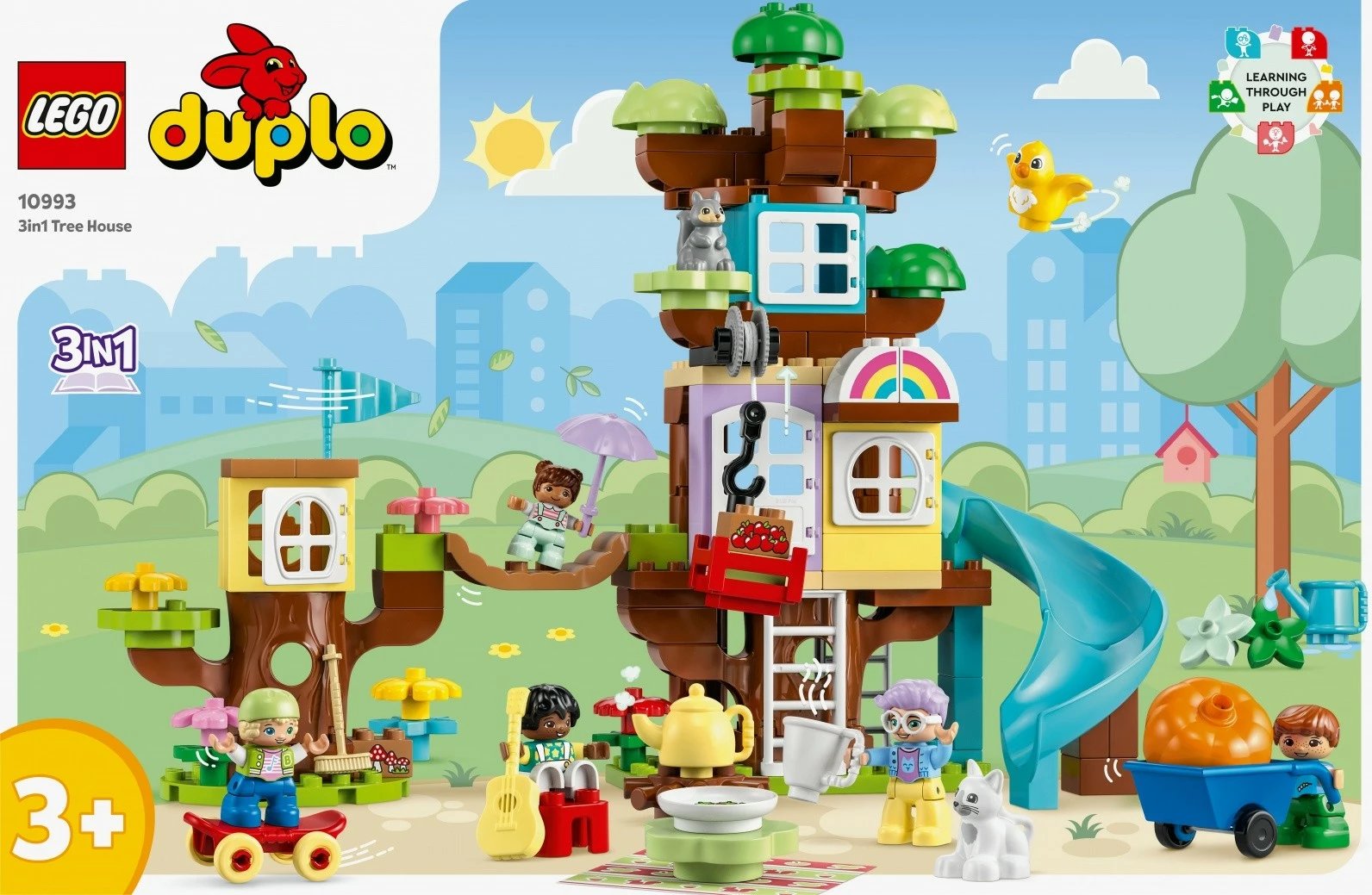 Set lodrash LEGO DUPLO Tree House 3 in 1, 126 pjesë, për fëmijë, shumëngjyrëshe