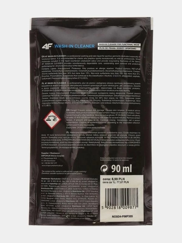 Lëng për larje të rrobave sportive 4f