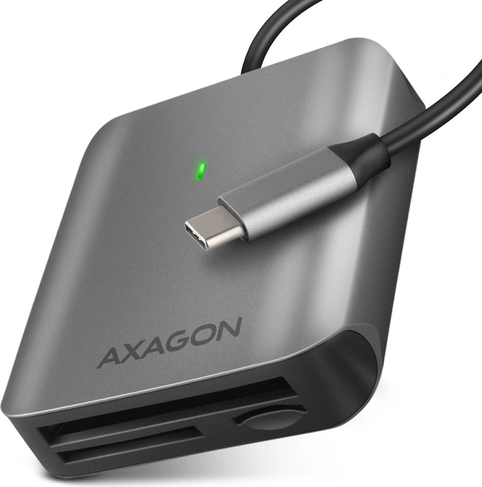Lexues kartelash AXAGON CRE-S3C, USB-C, 3 slote, alumini, Gri