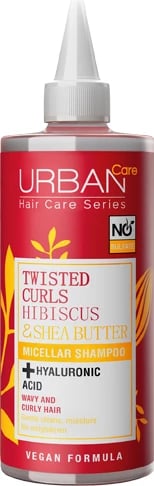 Shampon micellar për flokë kaçurrela Urban Care Hibiscus & Shea Butter, 340 ml