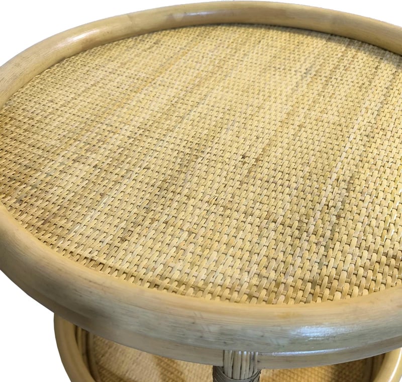 Tavolinë anësore Moody, ratan PE, ngjyrë natyrale, D55x51cm