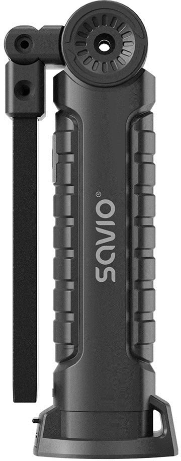 Dritë punëtorie Savio FL-03 COB LED 3W, USB-C, 150 lm, kokë rrotulluese, magnet, e zezë