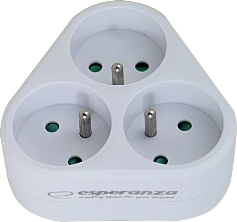 Shpërndarës elektrik Esperanza ELK303W, 3 dalje, i bardhë