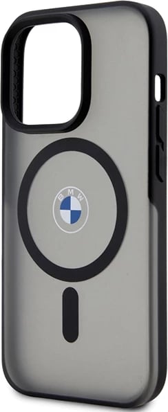 Mbështjellës BMW Signature MagSafe për iPhone 15 Pro, i zi
