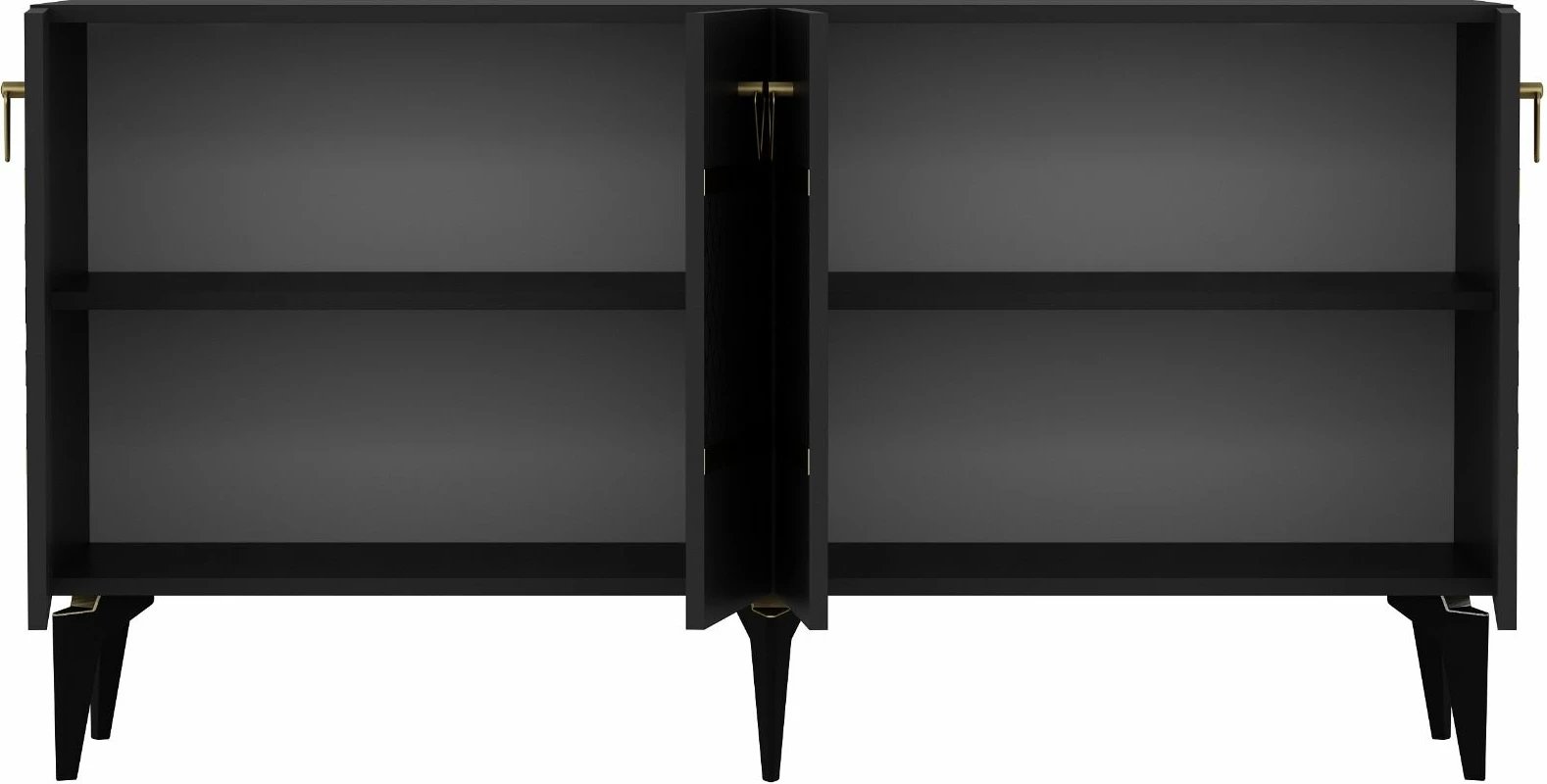 Konsol Skye Decor, ngjyrë antracit, ar