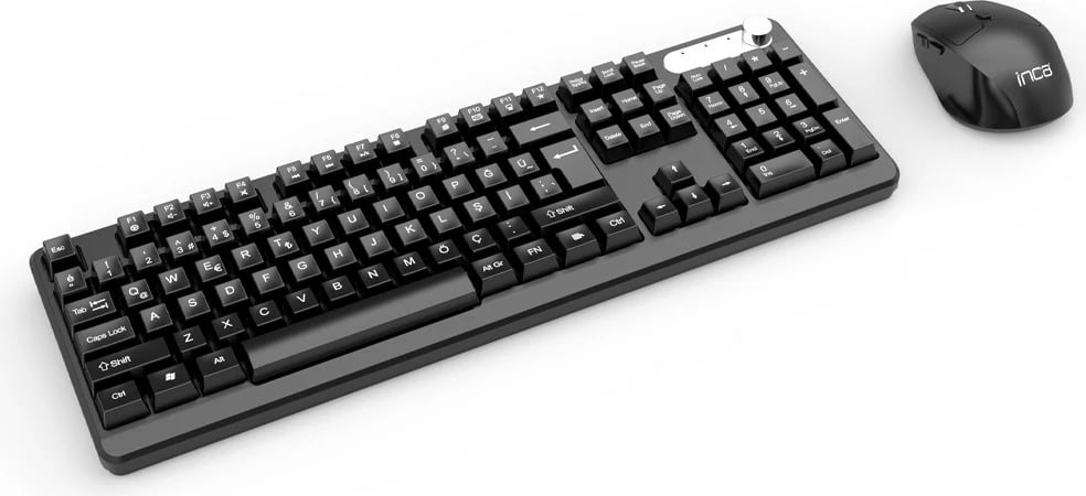 Set tastierë dhe maus Inca IWS-549U, USB 2.0/USB-C, zi