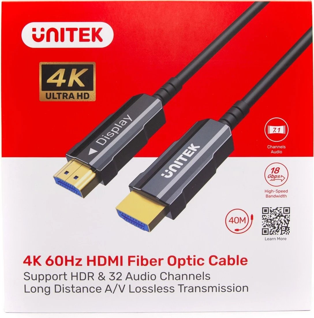 Kabllo HDMI 2.0 AOC Unitek, 4K 60Hz, 15m, e zezë