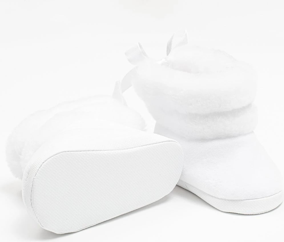 çizme bebe dimri New Baby 3-6 m, brendësi wellsoft, taban PVC pa BPA, shtrat 11 cm, e bardhë