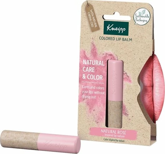 Balsam për buzë Kneipp Natural Care & Color për femra Natural Rose 3,5g