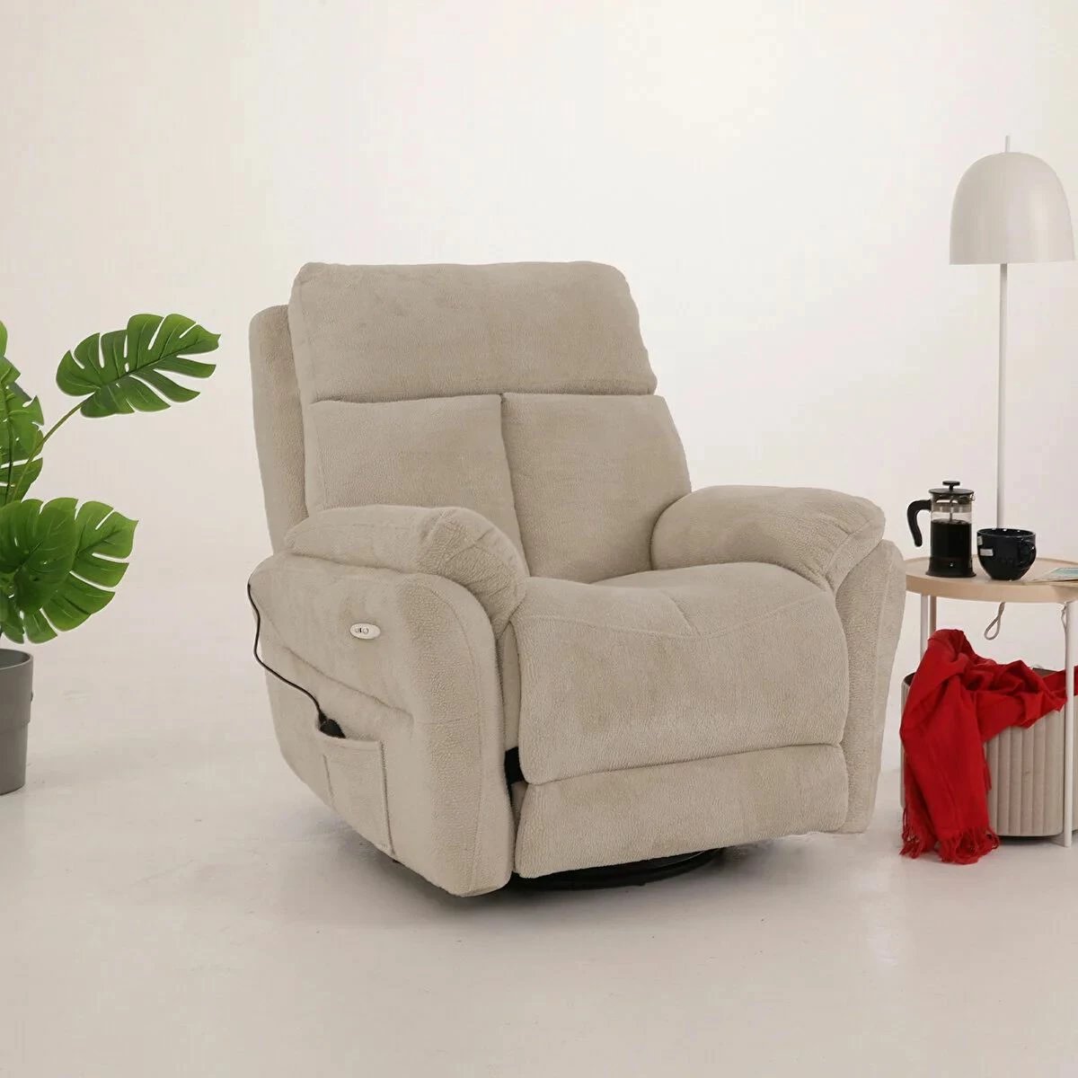 Karrige relaksuese elektrike Comfera, krem, Atelier del Sofa