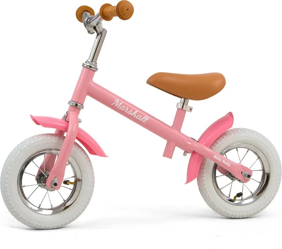 biçikletë balancuese, Milly Mally, Marshall Air, 10" goma me ajër, kornizë çeliku, ngarkesë max 20 kg, rozë
