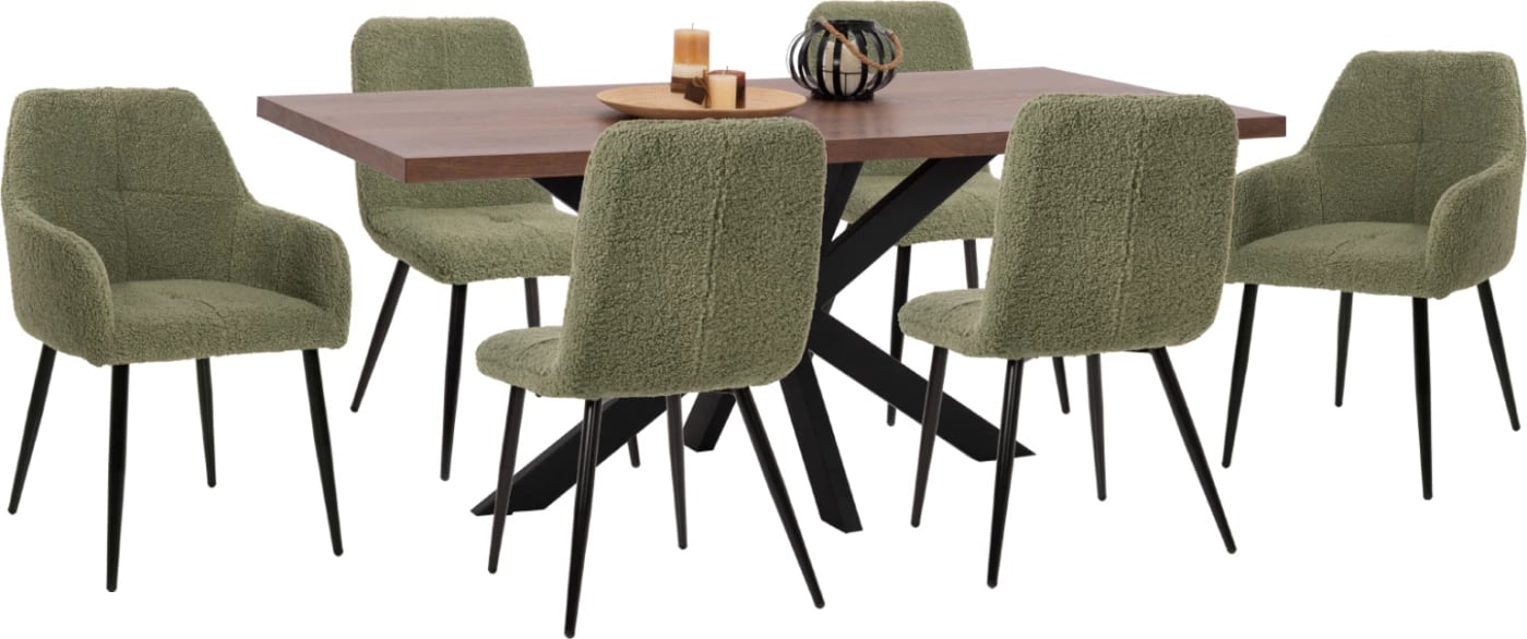 Set tavoline me karrige 7 copë 9311.02 8591.0 8590.03 me tavolinë-4 karrige-2 karrige me krahë