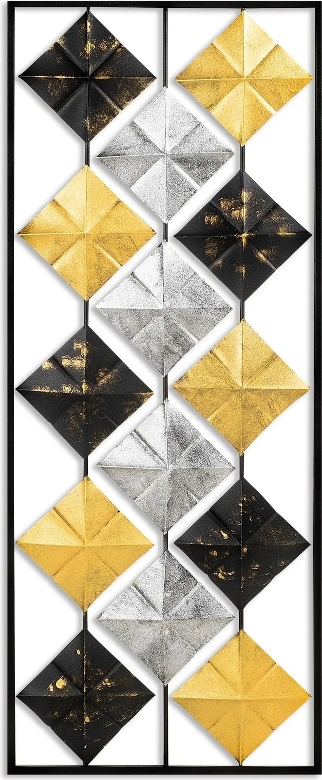 Aksesor dekorativ metalik për mur, Wallity Tesoro, shumëngjyrësh, 38x95cm