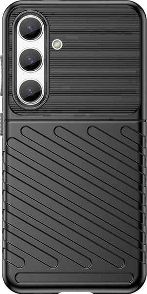 Mbështjellës Hurtel Thunder Case për Samsung Galaxy S24, TPU, zi