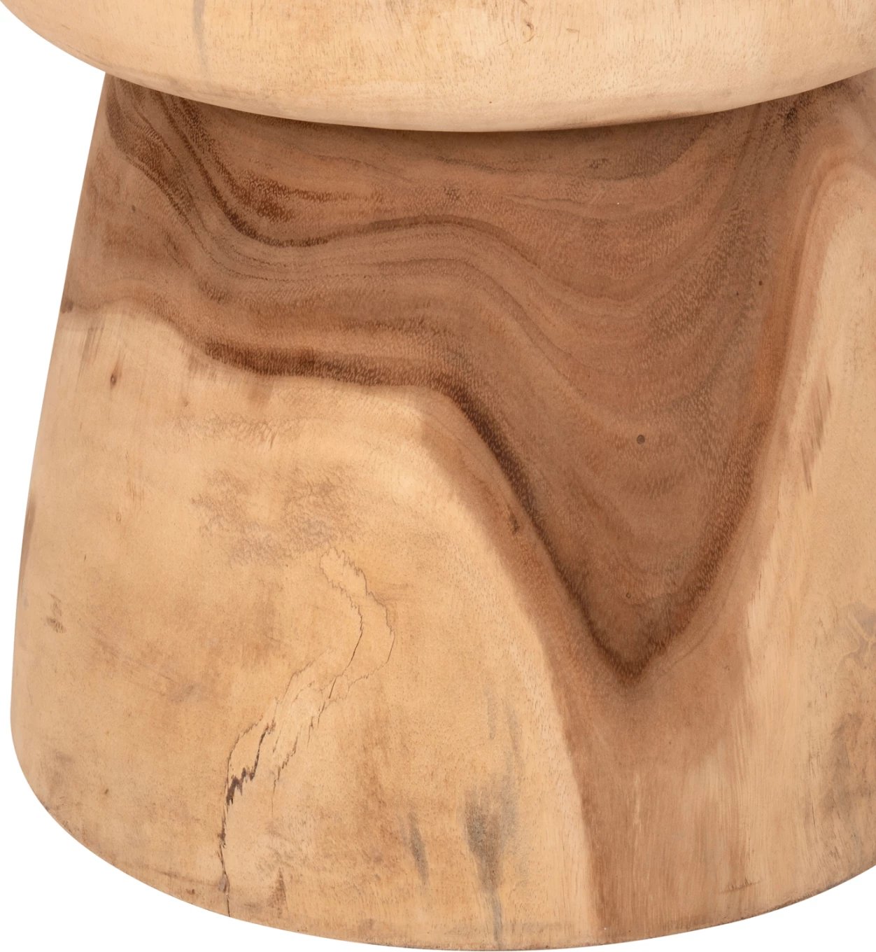 Tavolinë anësore e rrumbullakët CUPRE, dru SUAR, ngjyrë natyrale, FH9793, Φ43x46H cm