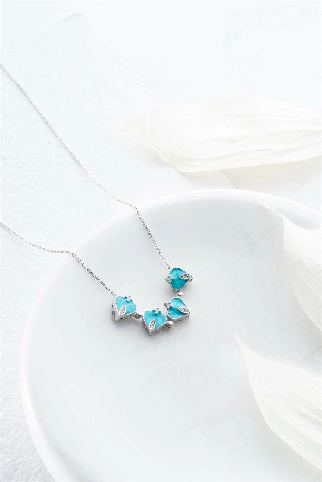 Qafore argjendi, ngjyrë argjendi-turkeze, Jumeon, NRZ999051 Qafore argjendi, ngjyrë argjendi-turkeze, Jumeon, NRZ999051