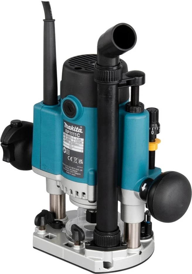Frezer druri Makita RP1111CJFA, 1100W, bazë zhytëse, port pluhuri, blu