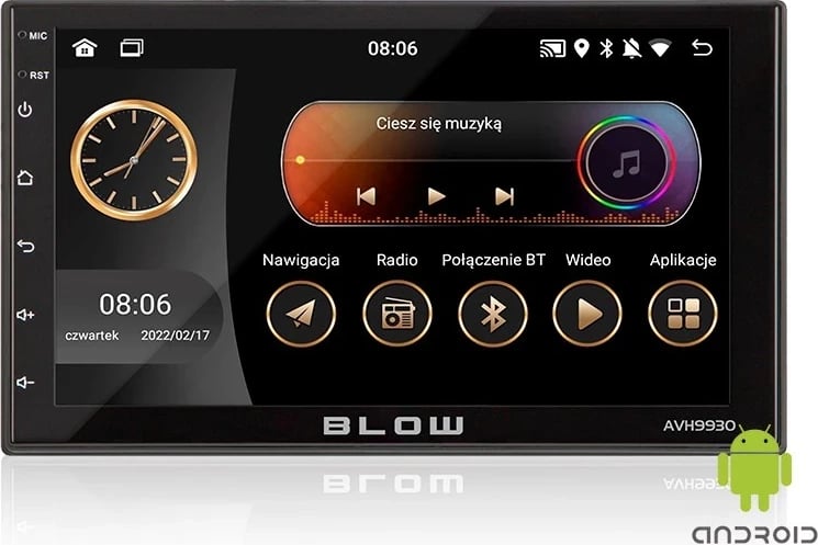 Radio për veturë BLOW AVH-9930, 7" GPS Android 11