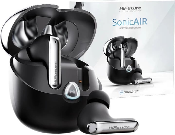 Kufje HiFuture Sonic Air TWS, Bluetooth 5.3, IPX5, të zeza