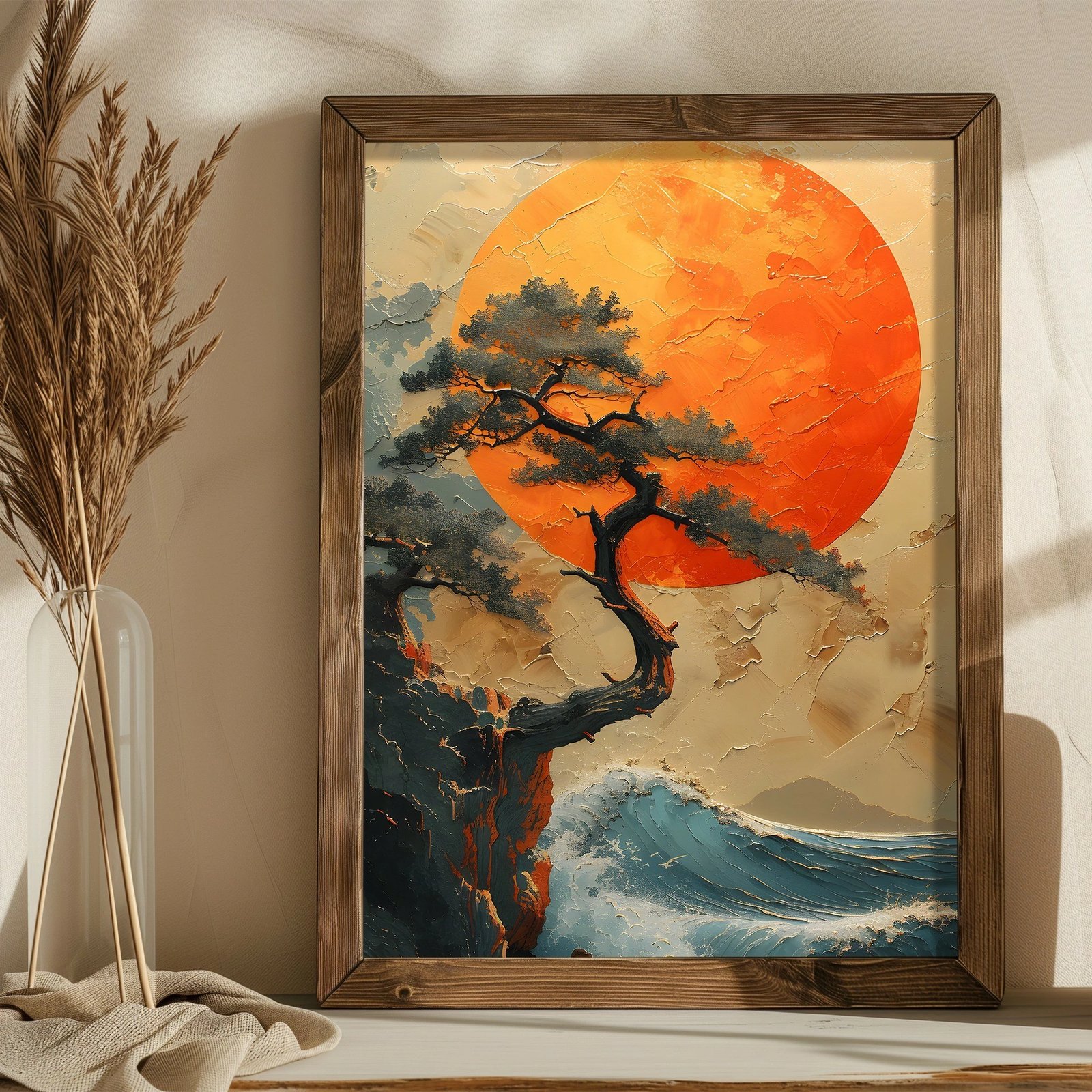 Pikturë dekorative me kornizë MDF, shumëngjyrëshe, AI206