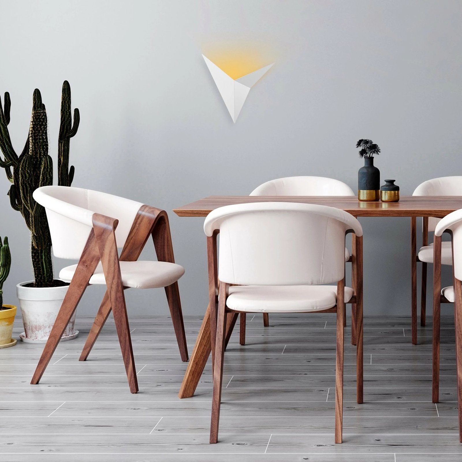 Llambë muri Opviq, Bird, e bardhë, 34x5cm