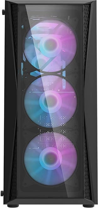 Kasë Darkflash DK352 Plus me 4 ventilatorë ARGB, Middle Tower, ATX, E zezë