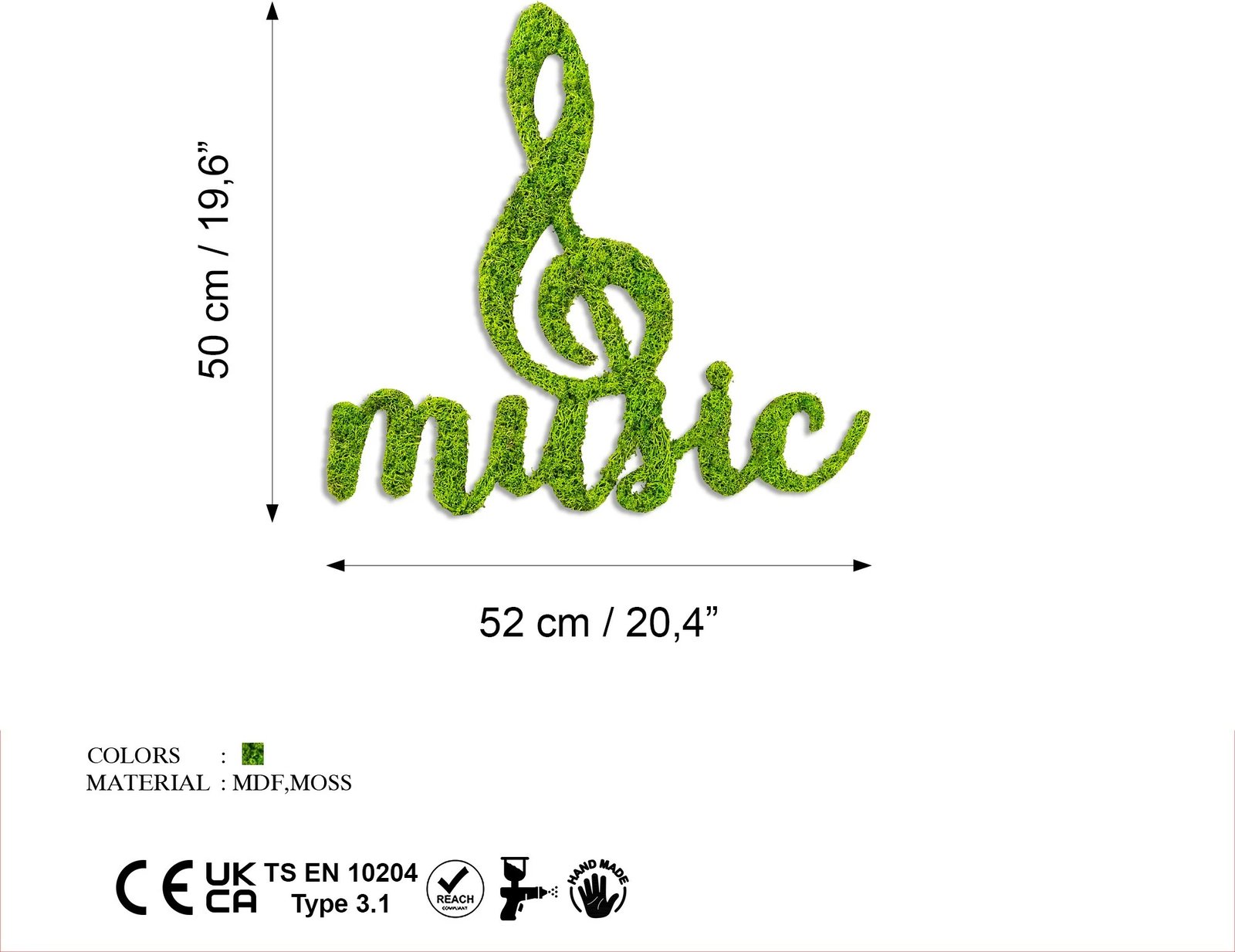 Aksesor dekorativ muri Wallity, myshk, muzikë