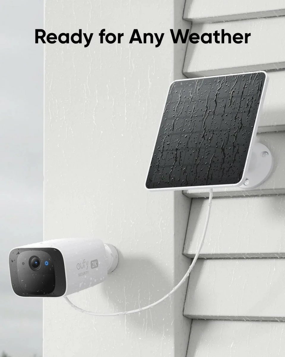 Panel diellor 3W, Anker Eufy, T8705011, për EufyCam 2/2 Pro/2C/2C Pro/S330 dhe SoloCam S230, e bardhë
