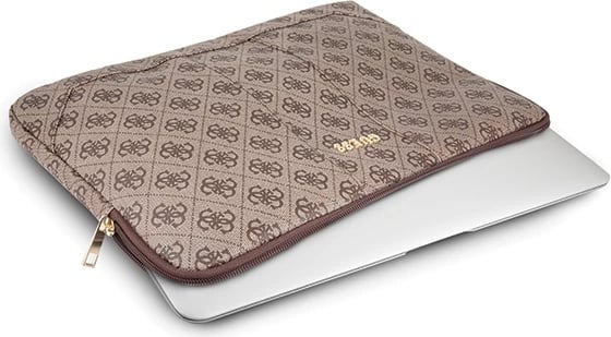 Mbështjellës laptopi Guess 4G Uptown, deri 13", Kafe