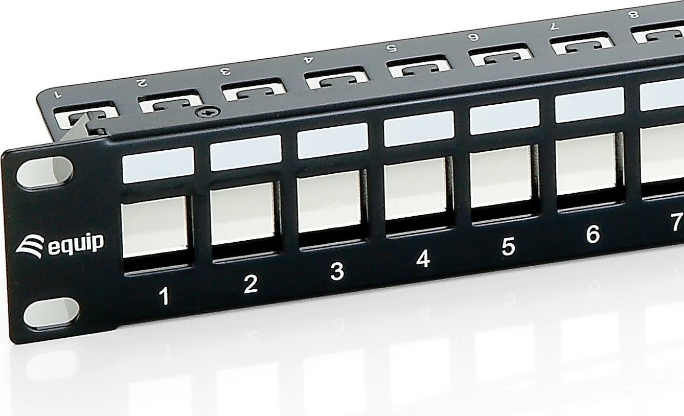 Patch panel Equip 24-port Cat6, 1U, rack mounting, i zi