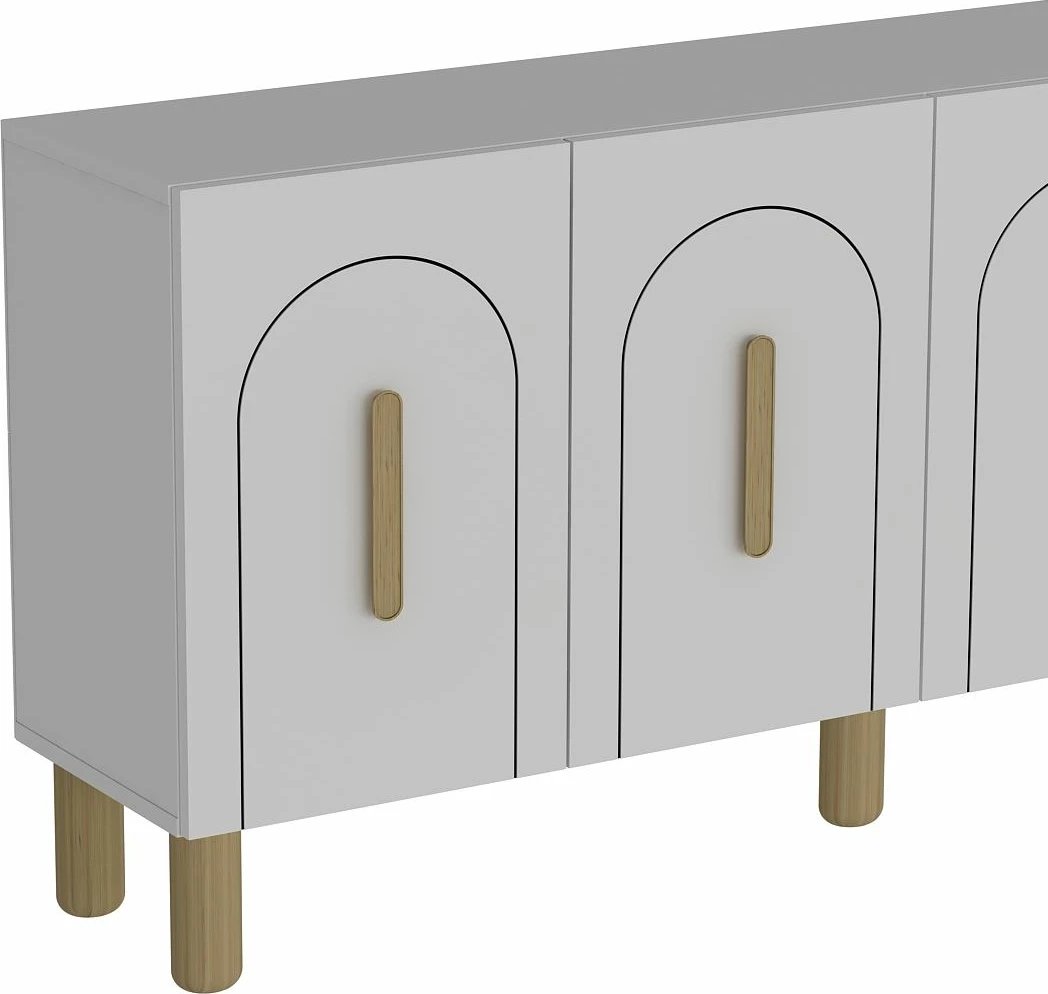 Konsol Skye Decor, e bardhë, lisi safir